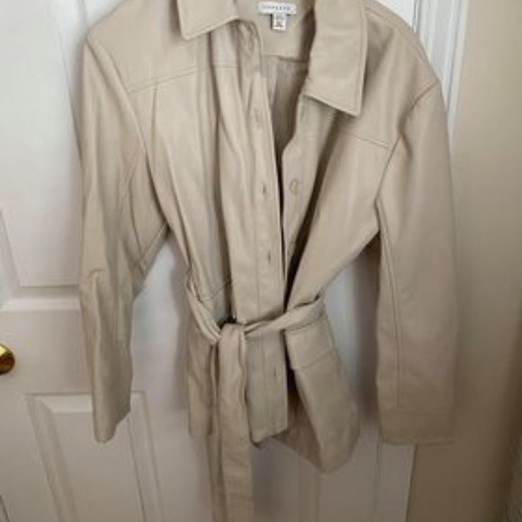 Topshop Faux Leather Blazer - Picture 5 of 6